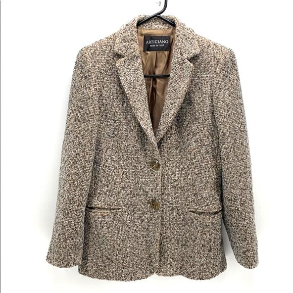 Artigiano made in Italy blazer virgin wool blend academia classic office size S